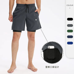 4 Way Stretch Black Sportswear Men's Shorts Activewear With Pocket